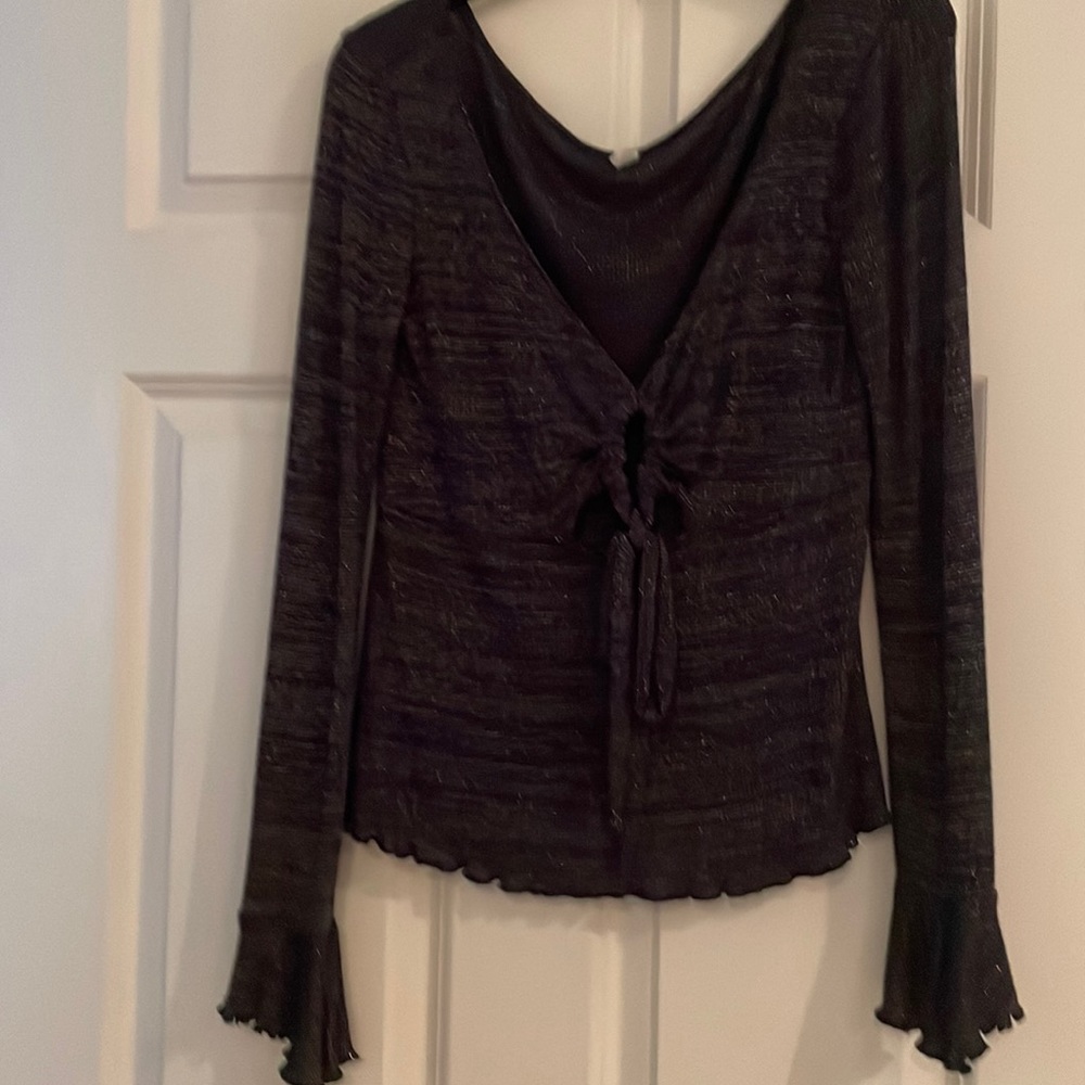 Intimately Free People navy and gold top